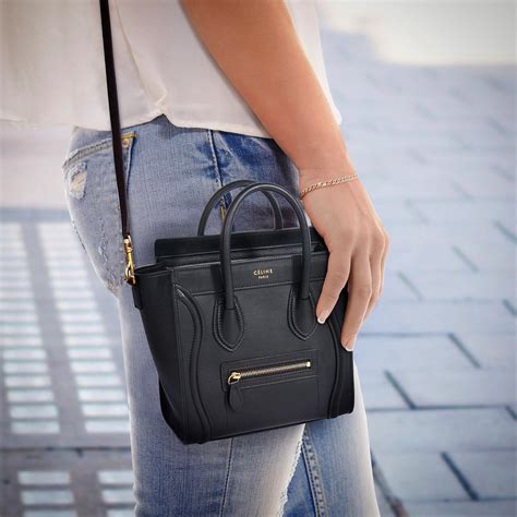 celine luggage nano micro mini|Celine nano luggage tote black.